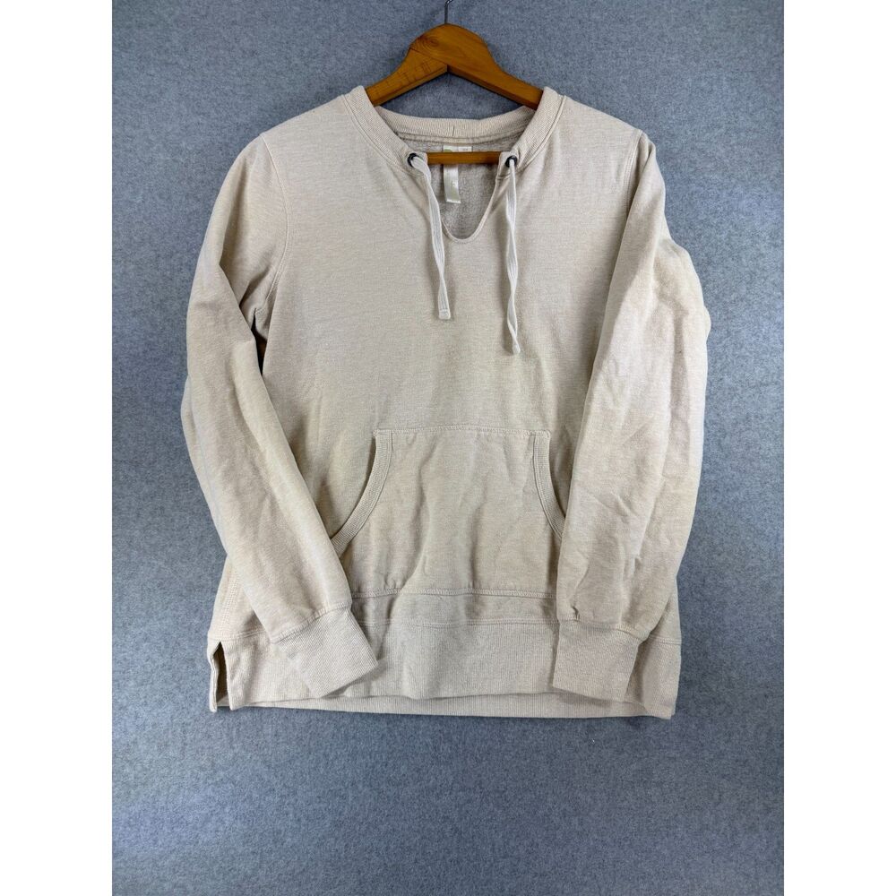 Green Tea Women’s Medium Oatmeal Fleece Pullover Sweatshirt Hoodie 3621